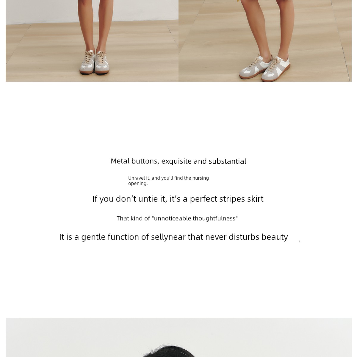 Sellynear Maternity Dress for Summer Wear 2026 New Fashion Striped Color-Blocking Pregnancy Knitted Nursing Dress — 14