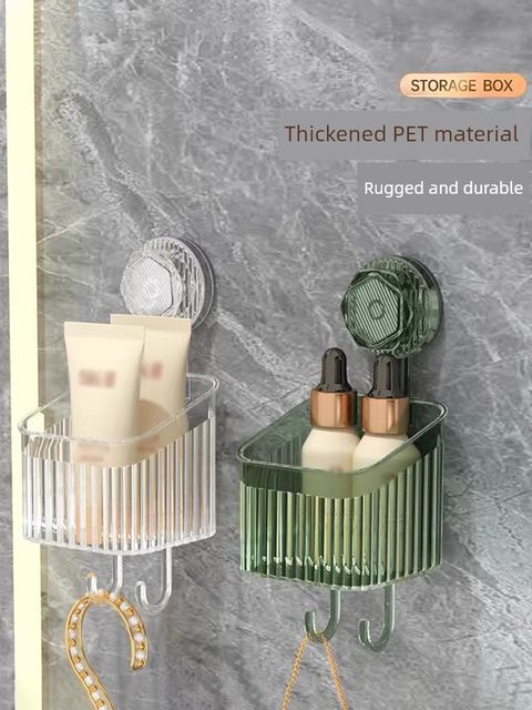 Suction cup storage rack bathroom toilet toilet hand wash basin bathroom cosmetics without punching wall wall hanging storage box