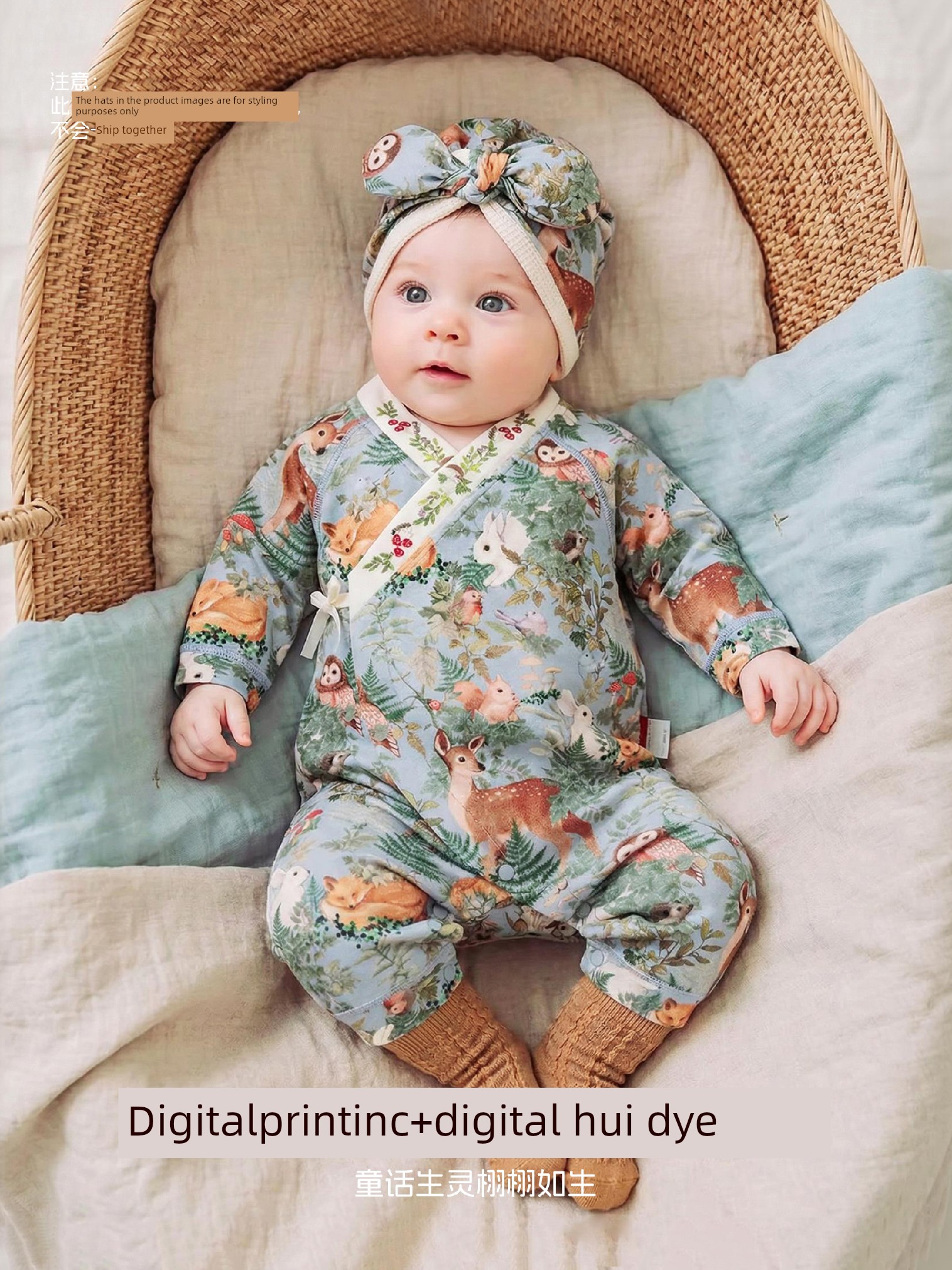 [Lin Shenshi Saw Lu] Aqpa AIPA Newborn Baby Clothes Jumpsuit Romper Pure Cotton Spring & Fall Baby Going out Clothes
