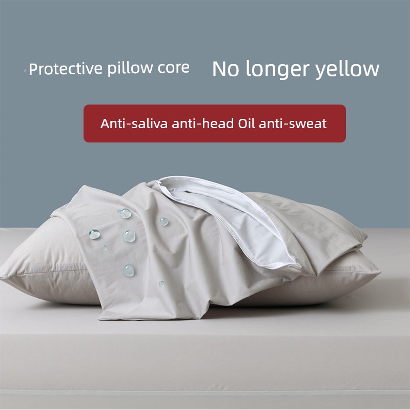 Waterproof Anti-Mite Pillow Covers Protective Case Pillow Case Hotel Liner Cover Saliva Head Oil Sweat Pillow Core Isolation Layer