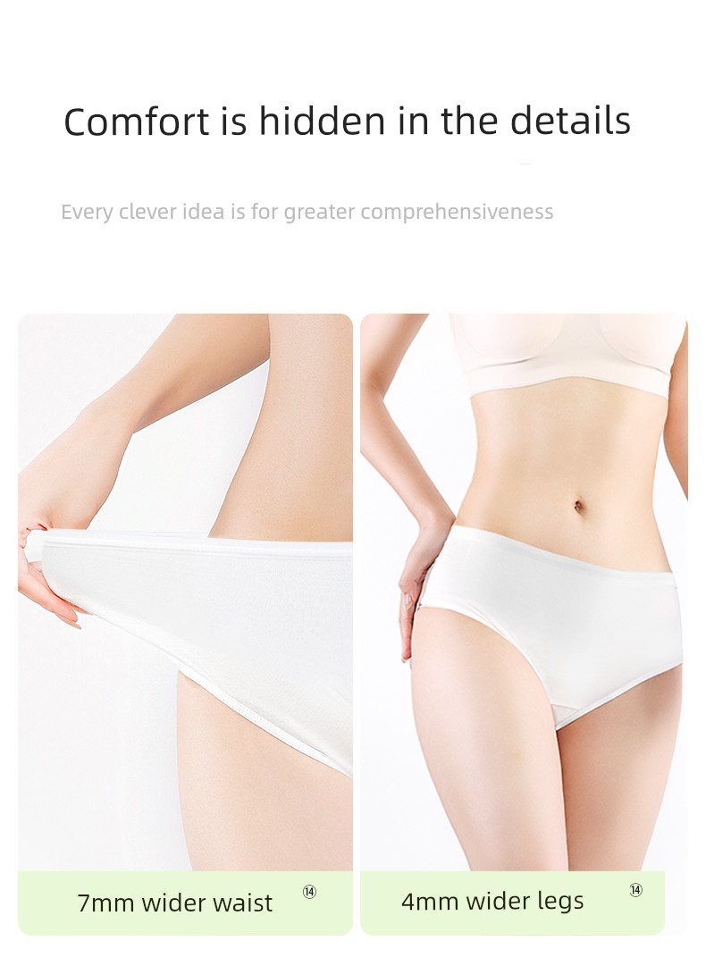 Deyou Disposable Pure Cotton Underwear for Women, Postpartum, Travel, No-Wash, Individually Packaged, Daily Use Underwear for Women — 12