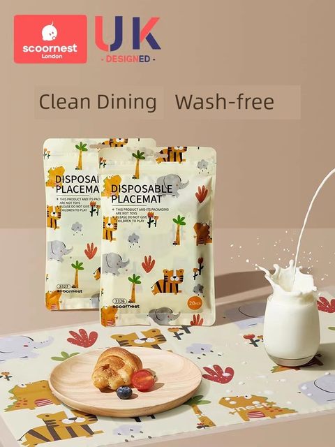 Kechao disposable placemat portable baby table mat oilproof waterproof children dining chair dining table mat table cloth