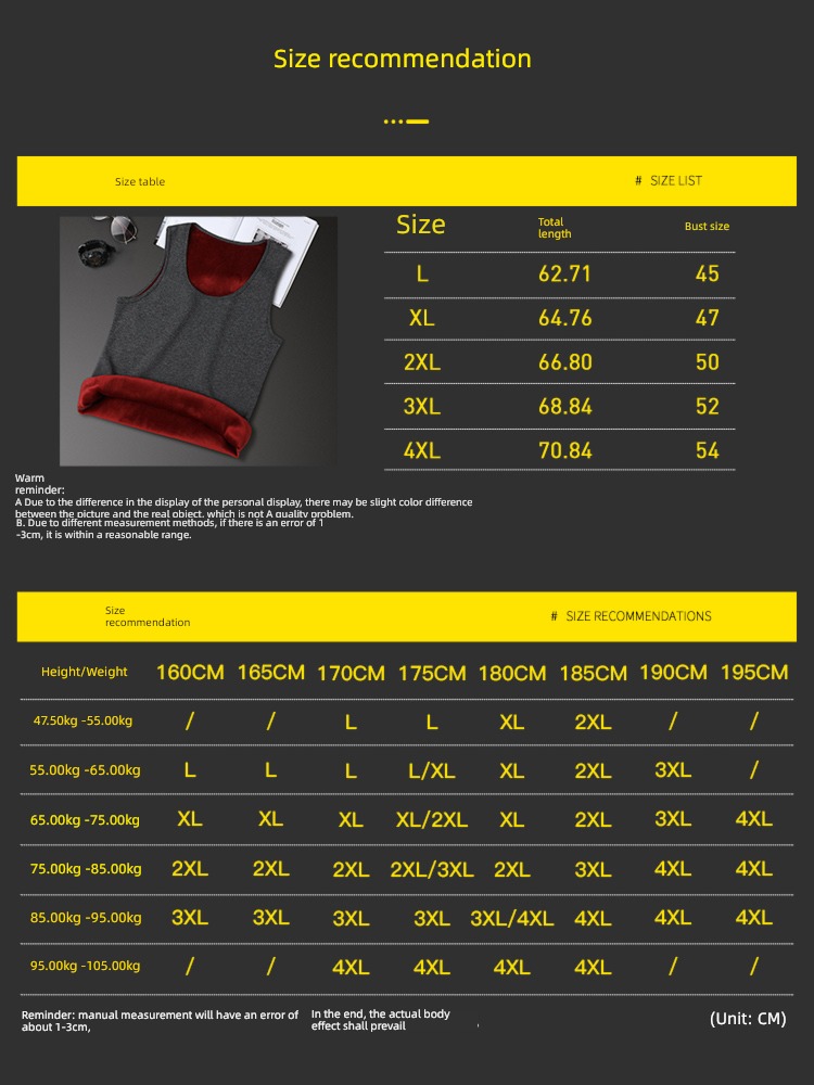 NGGGN Autumn and winter Heating cotton man keep warm vest