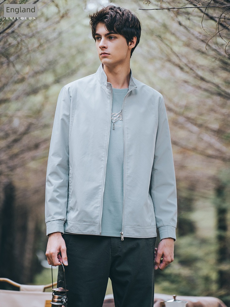 Ying julun spring and autumn Europe and America Simplicity Windbreak stand collar Jacket