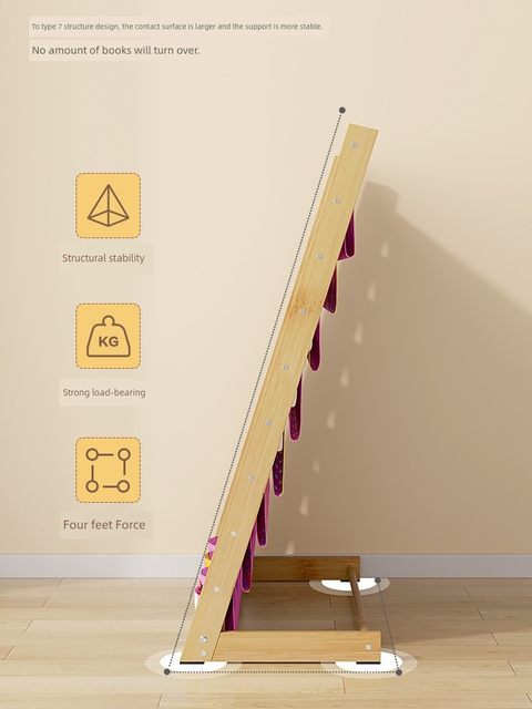 Children's bookshelf floor-standing picture book storage rack toy storage rack two-in-one storage rack baby reading area small bookcase