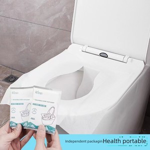 Cross-Border Export Disposable Toilet Mat Wood Pulp Paper Degradable Hotel Travel Supplies Toilet Seat Portable