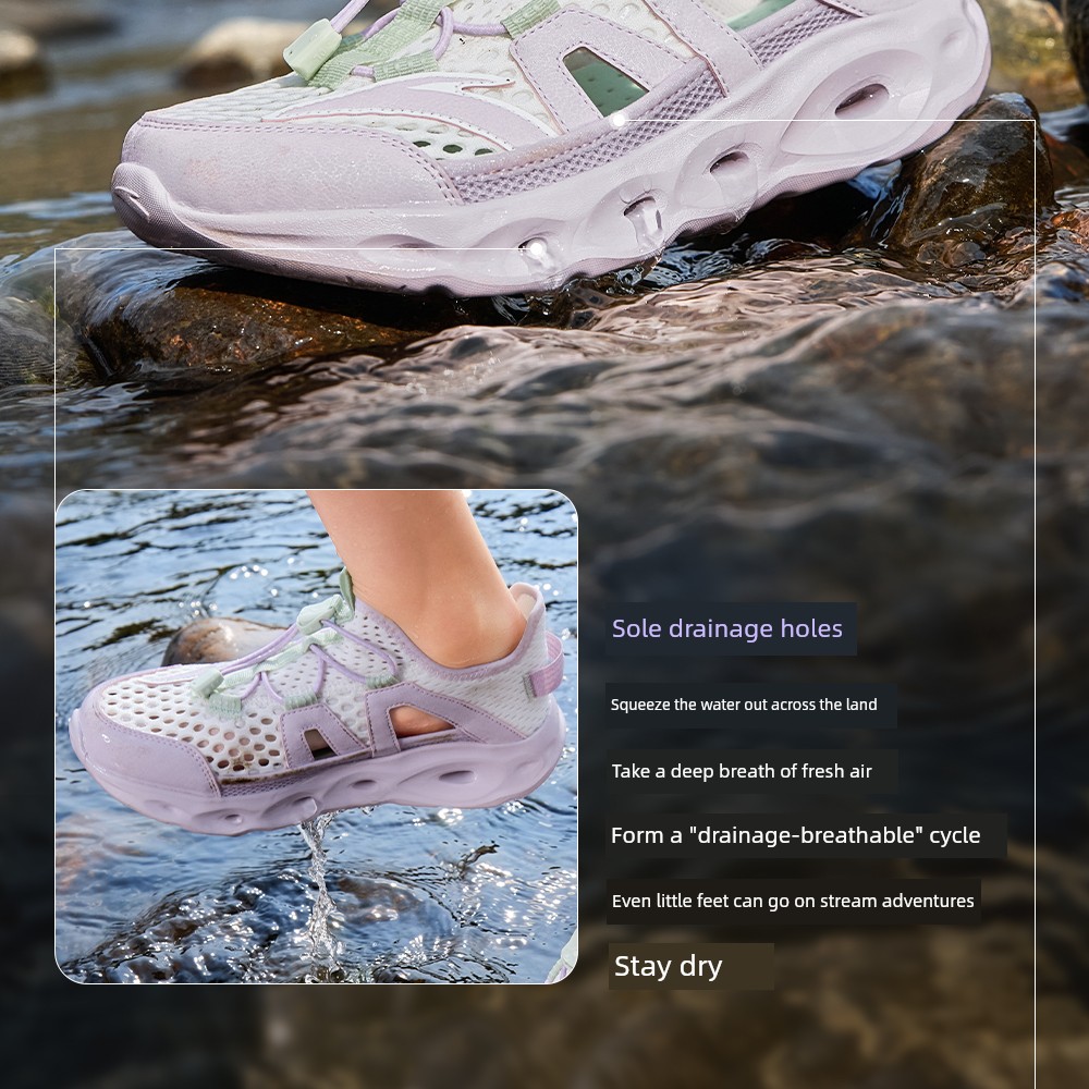 King of Water Trampling | Anta Kidsren's Girls' River-Tracing Shoes and Beach Shoes 2026 Summer New Outdoor Mesh Sports Sandals — 9