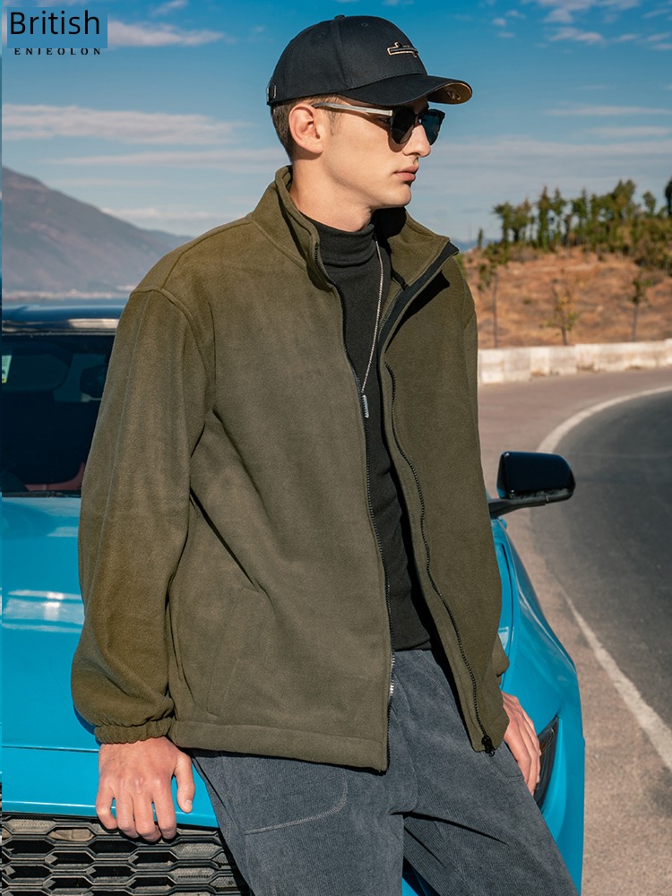 Ying julun Autumn and winter stand collar Windbreak Fleece zipper