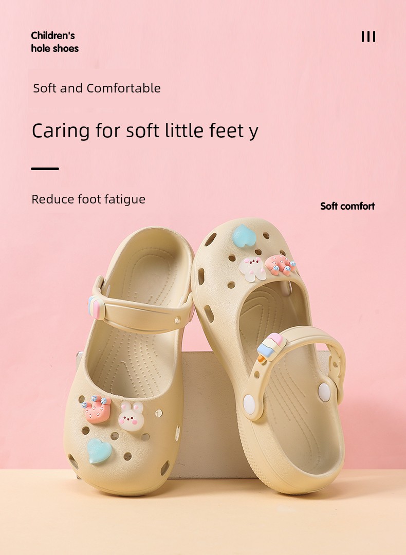 Children's Croc Shoes Girls' Slippers Summer New Style Girls' Non-Slip Soft Sole Lightweight Dance Shoes Mary Jane Sandals — 2