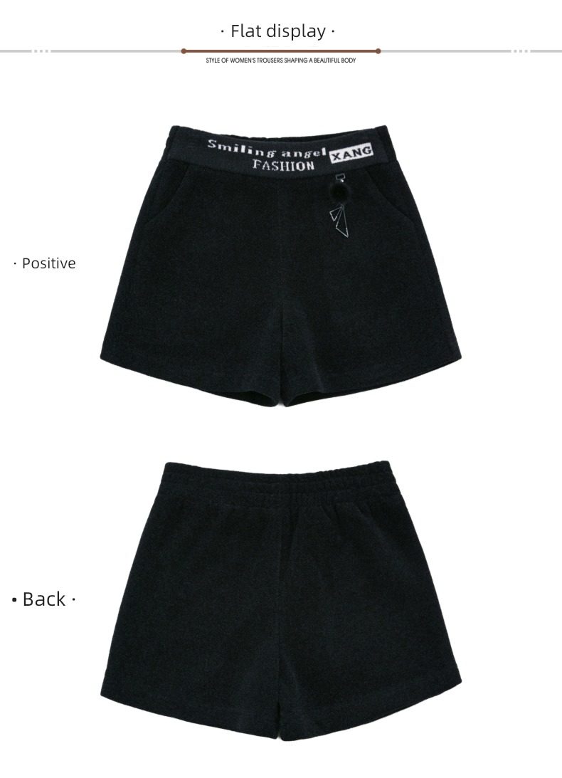 chenille  Autumn and winter High waist A word leisure time shorts