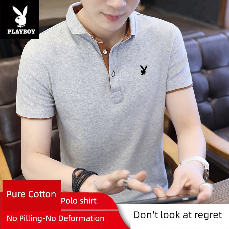 Playboy VIP man Korean version Short sleeve T-shirt