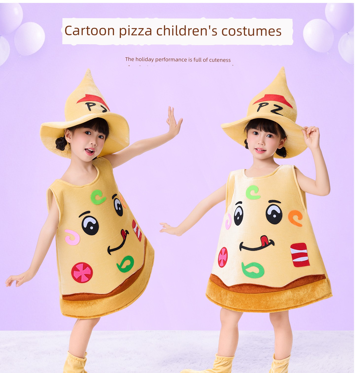 Children's Food Cartoon Performance Costumes Pizza Fries Cola Burger Bread Children's Day Kindergarten Parent-Child Stage Performance — 6