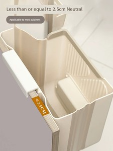 Wall-Mounted Foldable Cabinet Door Dedicated Wastebasket Kitchen