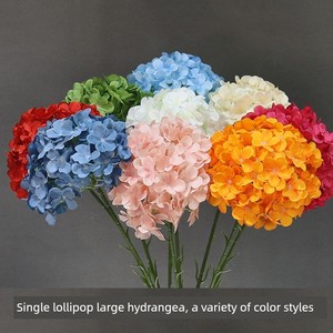 Artificial Flower Lollipop Hydrangea Single Pagoda Large Hydrangea Fake Flower for Wedding Road Lead Flower Arrangement 
