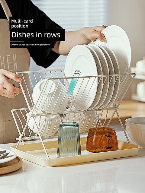 Modern Housewife Dish Storage Rack Multi-function Kitchen Sink Household Foldable Countertop Drain Bowl Rack Storage Rack