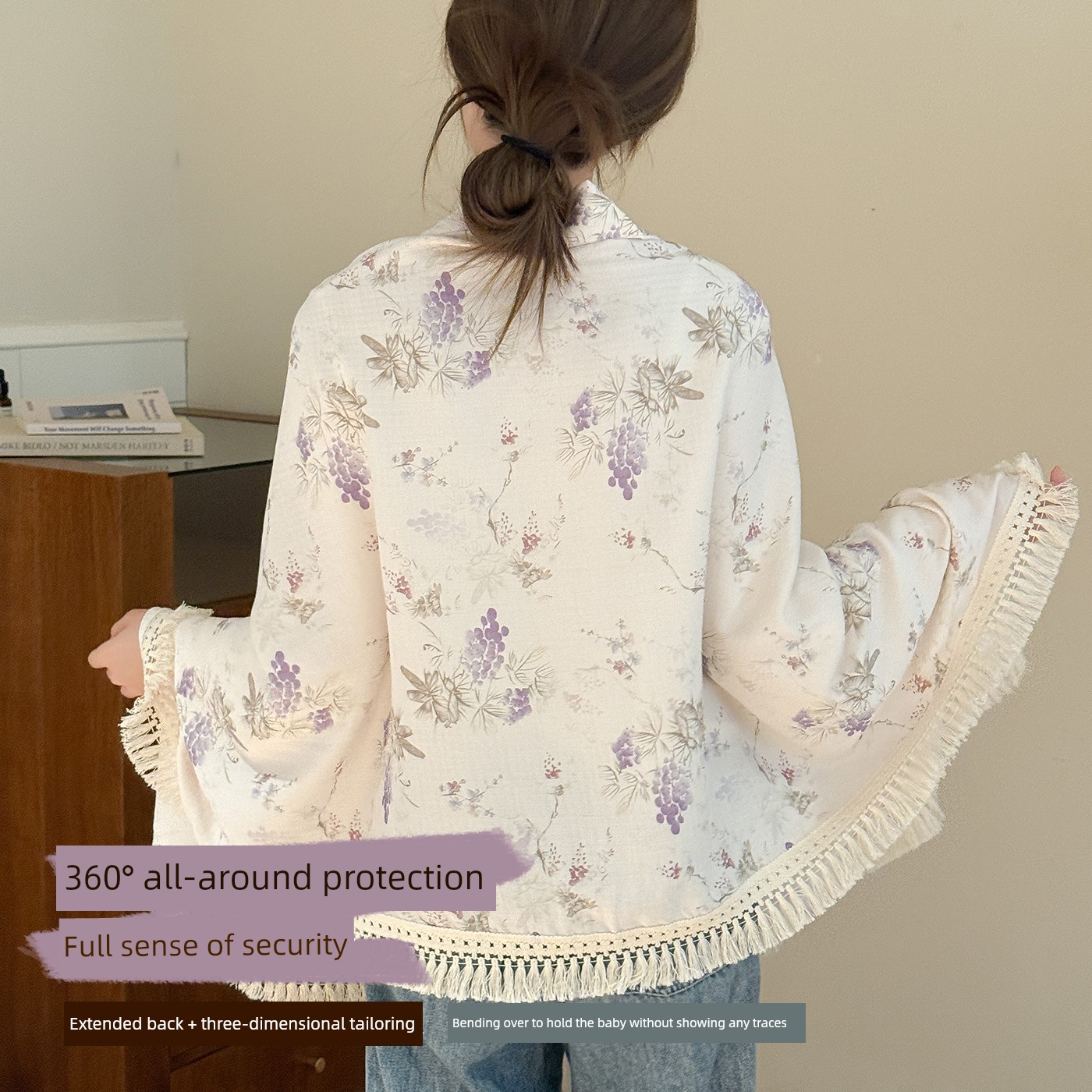 Jq Jingqi Bamboo Fiber Maternity Shawl Long Postpartum Cotton Cape Windproof and Cold-Proof Nursing Shoulder Cover for Pregnant Women in Air-Conditioned — 5