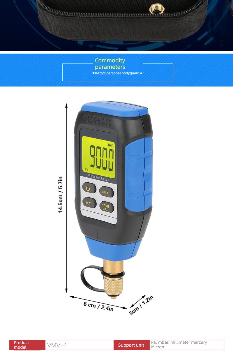 Fly over Digital display Electronics Pressure gauge vacuum meter