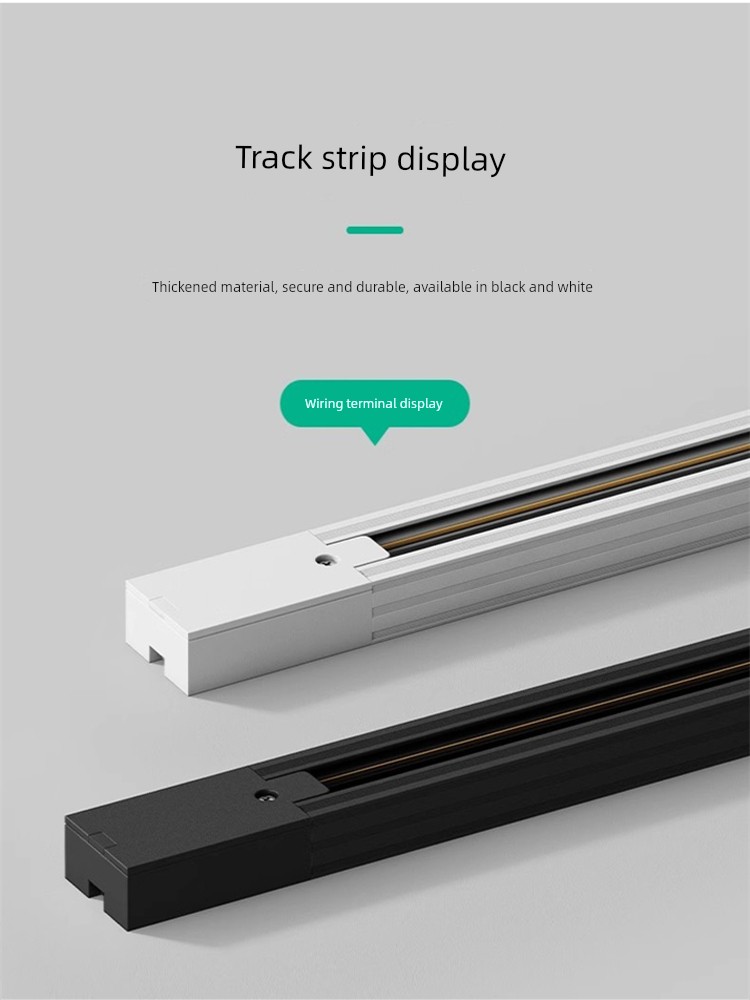 Led Track Light Special Guide Rail Strip for Commercial Use in Shops, Two-Wire Surface-Mounted Slide Rail Strip 1 2m Slide Rail Accessories