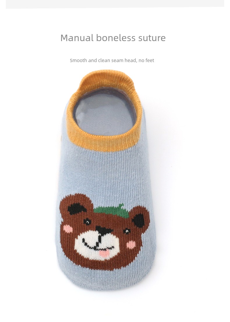 Baby Socks Spring and Autumn Pure Cotton Thin 6-December Baby Indoor Cartoon Toddler Non-Slip Socks Children's Floor Socks — 12