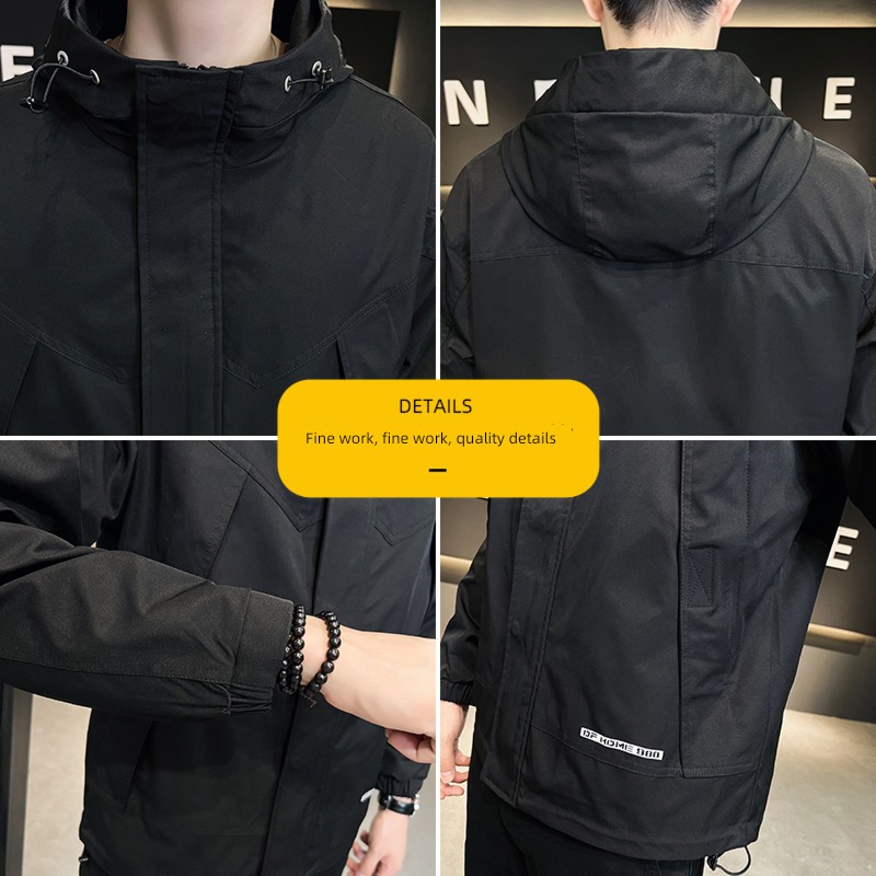 American style pizex loose coat Men's style winter thickening city boy Cotton cotton-padded clothes Chaopai Hooded Tooling air Jacket
