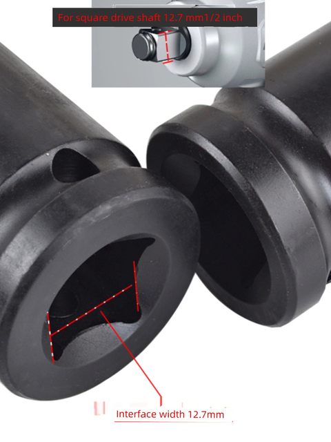1/2 inch small wind cannon sleeve head electric wrench air ventilated hexagon short sleeve Dafei 8-41mm2526 thickened