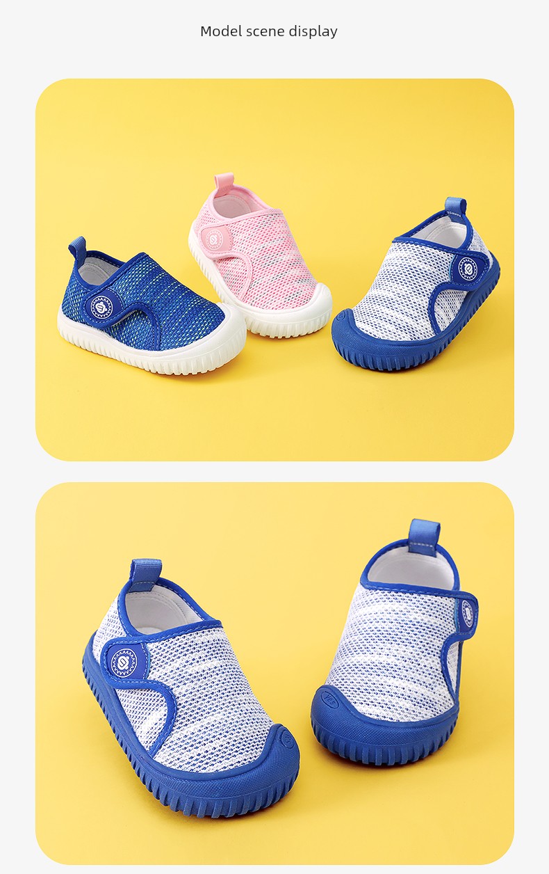Baby Kindergarten Indoor Shoes Kids Entrance Shoes Soft Bottom Boys and Girls Home Floor Shoes Mesh Spring and Autumn — 12