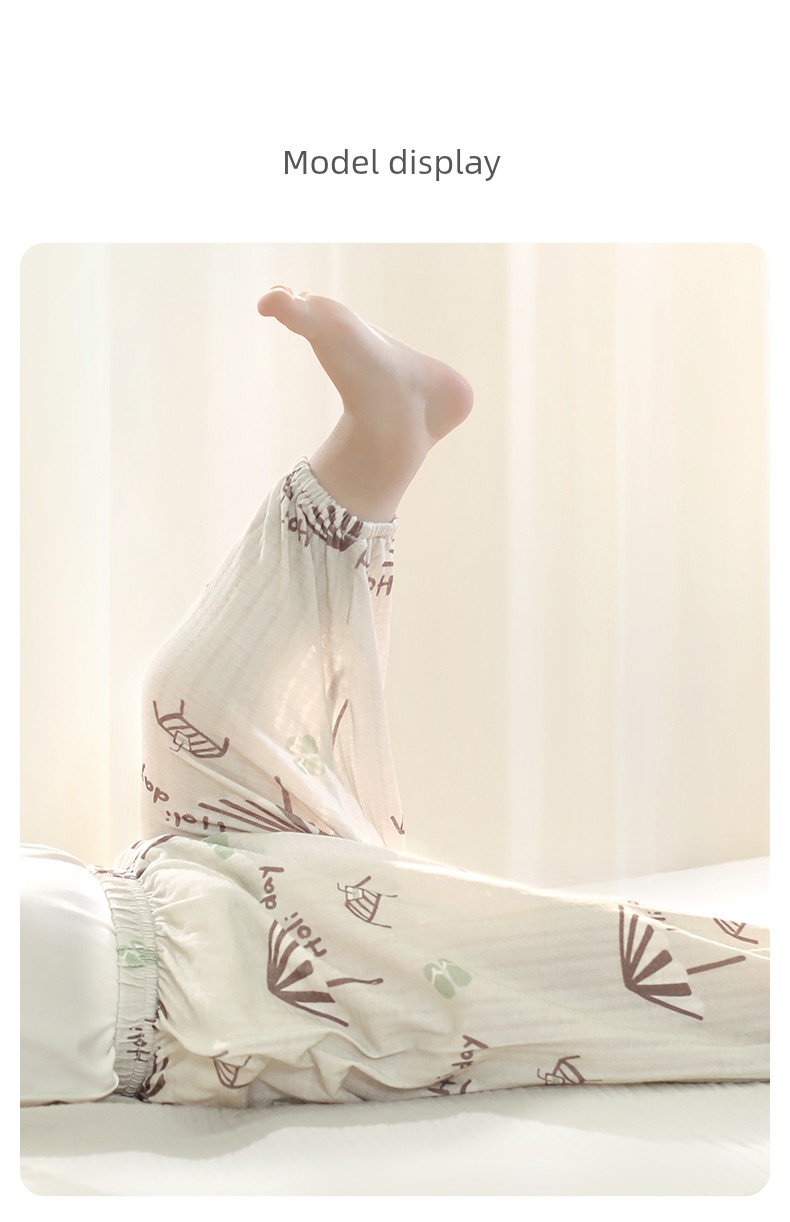Baby Anti-Mosquito Pants, Pure Cotton, Summer Thin Sleep Pants, Infant Long Pants, Summer Wear, Boys and Girls Harem Pants, Children's Pants — 15