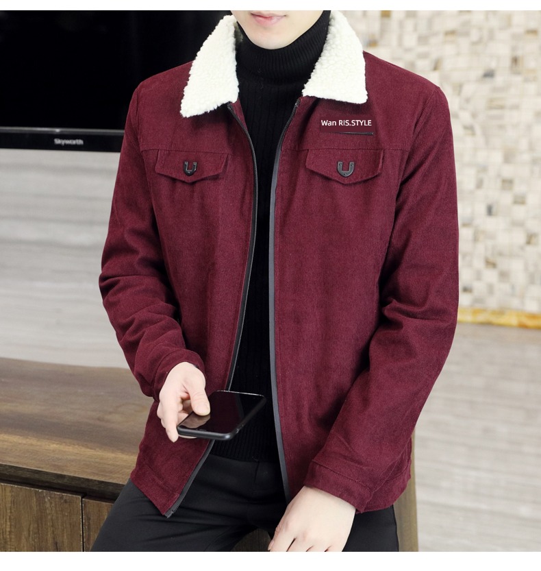Lamb hair Spring and Autumn Lapel Coat Put on your clothes loose coat