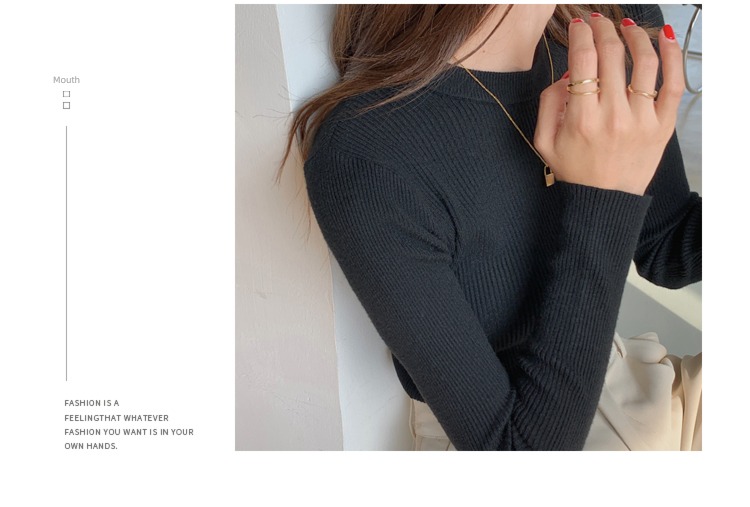 Inner lap Foreign style Self-cultivation black knitting Long sleeve Blazer