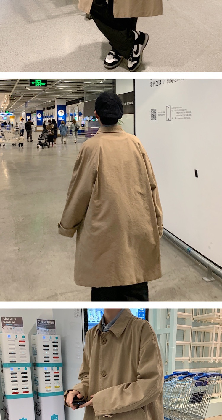 bf Spring and Autumn trend Korean version Medium and long term leisure time Windbreaker