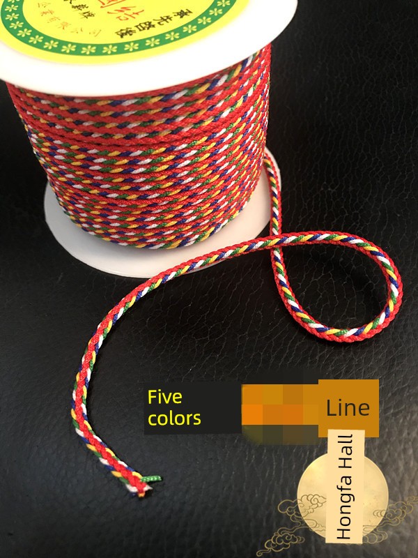 Tao Supplies Five-Color Line Colorful Long Thread Five-Color Line Five-Color Line Taoist Supplies