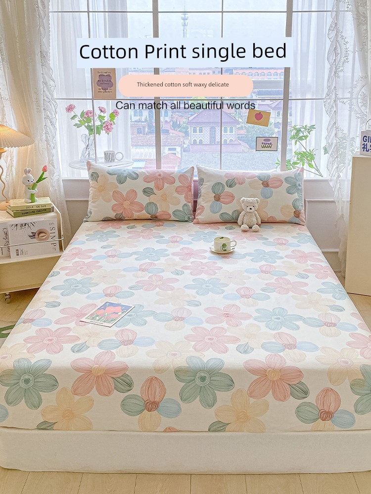 Grace Single Piece Thick Dust Cover Full-Cotton Fitted Sheet