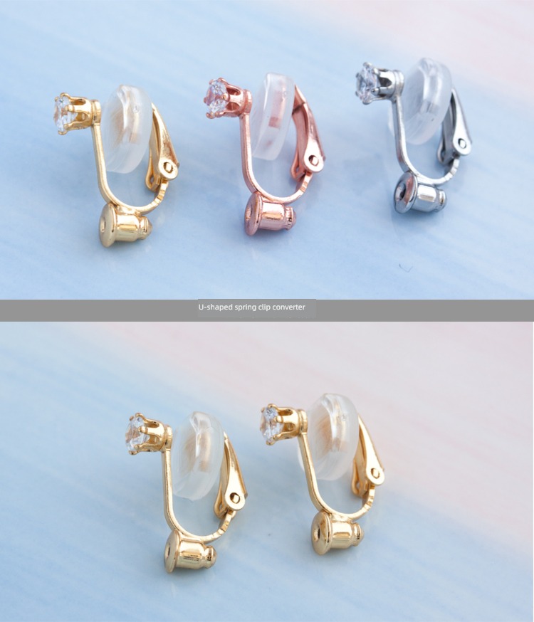 Multi purpose Artifact rhinestone Cushion Plug in Ear Studs