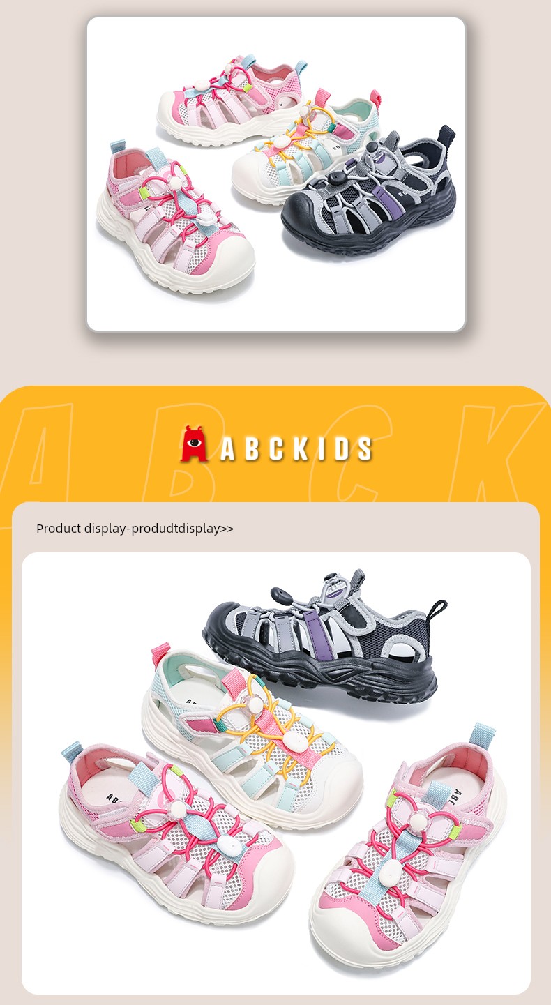 Abckids Kidsren's Shoes, Girls' Summer Sandals, 2026 New Kidsren's Hiking Shoes, Girls' Sports Soft-Soled Beach Shoes — 8