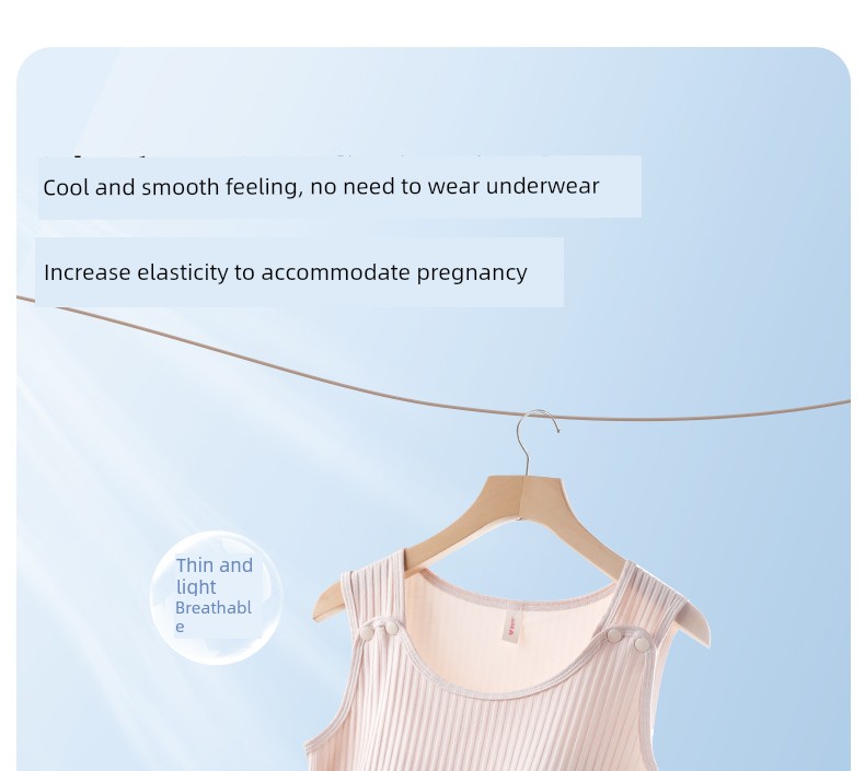 Fish Tail Design Covers the Body | Breathable Nursing Vest for Spring and Autumn, No Need to Wear a Bra, Suitable for Going Out, Postpartum Breastfeeding — 20
