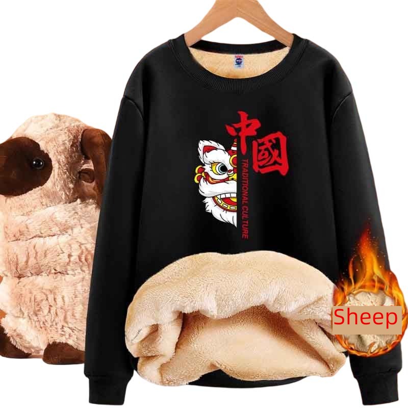 male tide winter youth Chinese style leisure time Round neck Sweater
