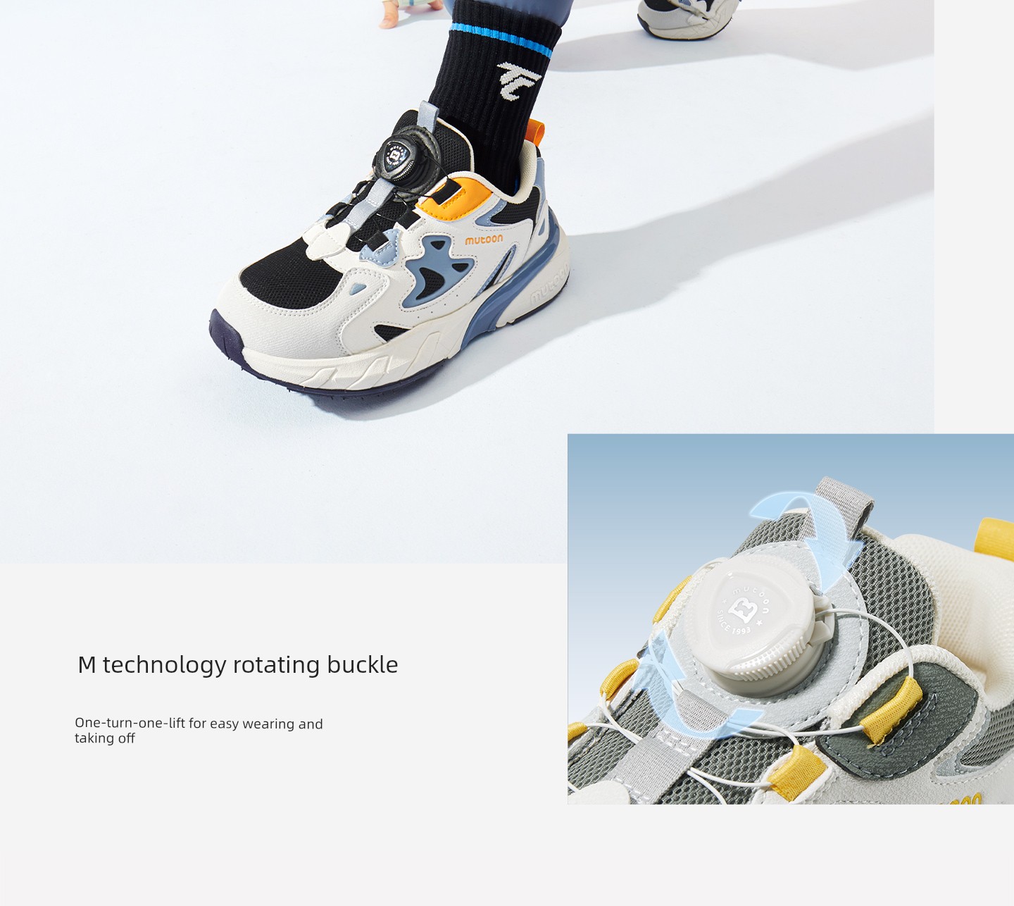 Children's Sports Shoes for Boys, 2026 Autumn New Model, Rotating Buckle, Shock-Absorbing, Lightweight Running Shoes, Youth Mesh Shoes for Girls — 39