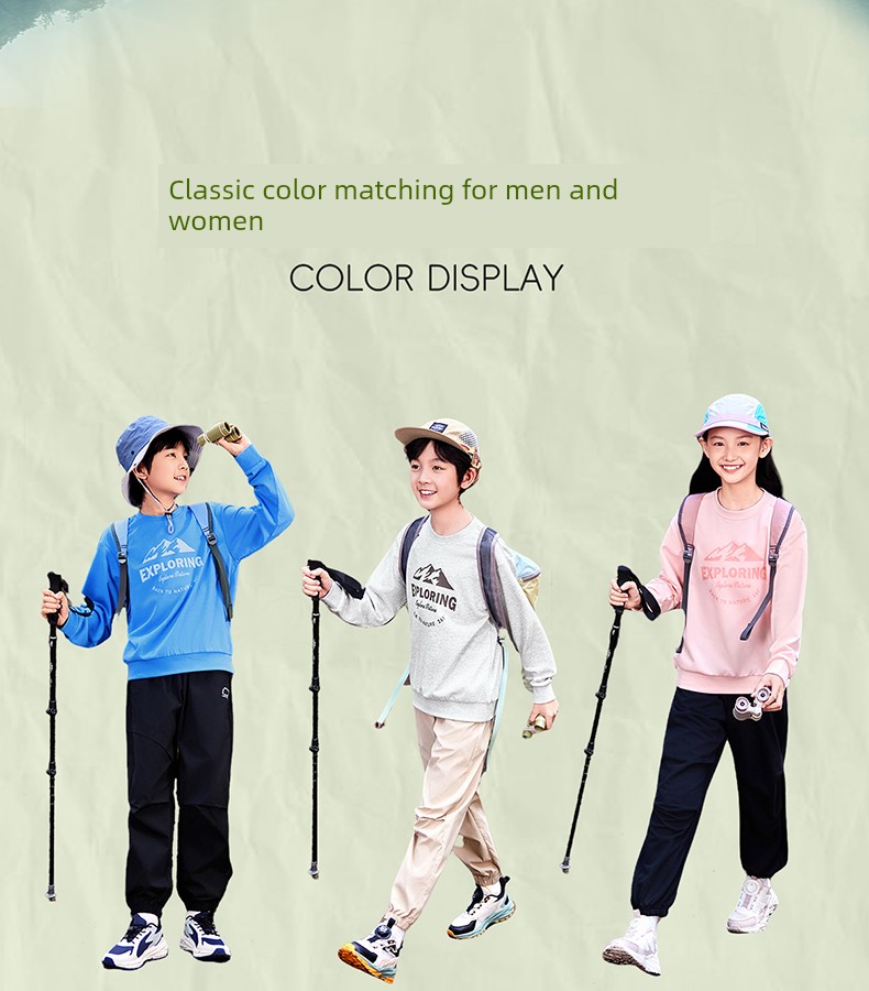 361 ° Children's Clothing for Boys and Girls, Pullover Sweatshirt, Round Neck, Autumn and Winter 2026 New Autumn Style, Fleece-Lined Long-Sleeved Sports — 18
