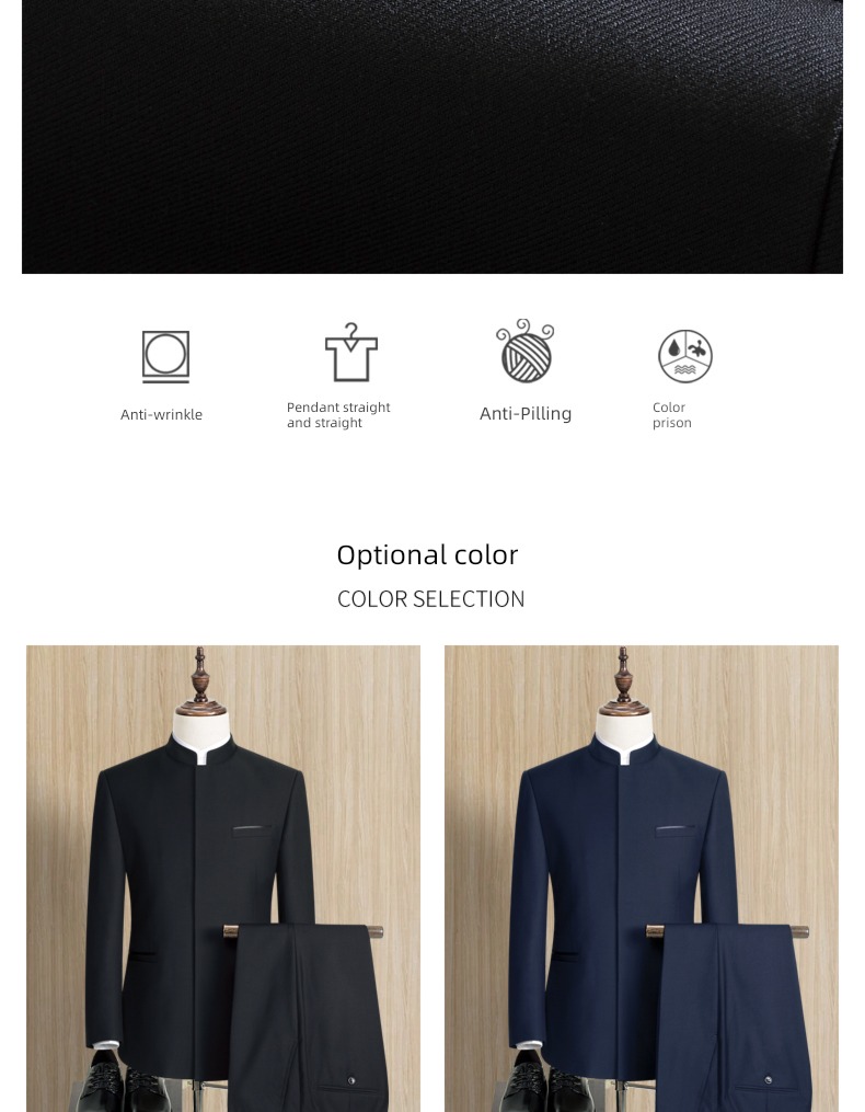 youth Self-cultivation stand collar man 's suit marry banquet Chinese tunic suit