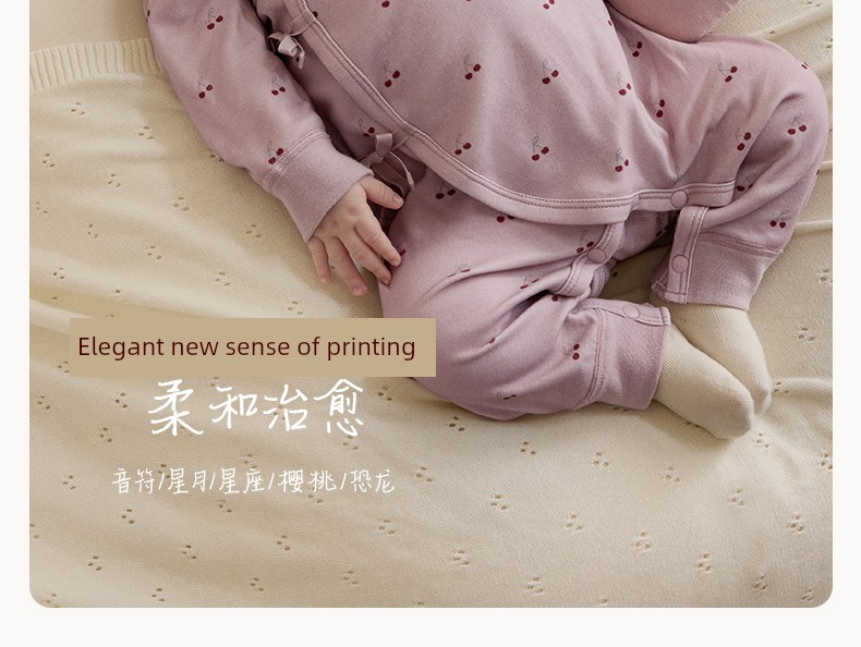 Koala Nose [Fun Little Elements·Simple and Clean Floral Design] Newborn Baby Romper Pure Cotton Bodysuit — 9