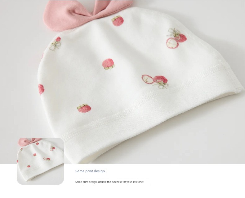 All-Cotton Baby Half-Back Shirt with Free Hat, Class a Pure Cotton, New Autumn Style for Newborns, Size 52, Monk-Style Clothing — 17