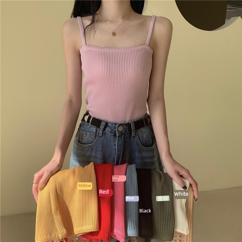 Superfire Korean version blue knitting Lay a foundation Self-cultivation Small sling