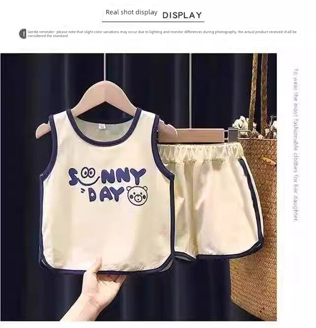 All-Cotton Pure Cotton Baby Summer Outfit for One-Year-Old Baby, Thin Split Set for Summer, Children's Clothing 2026 for Boys — 5