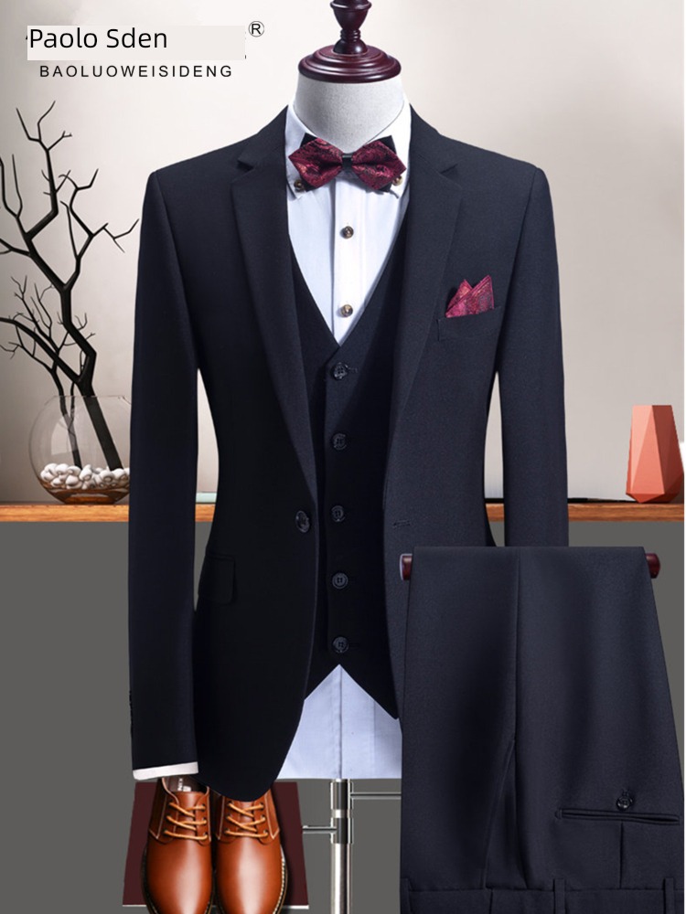 man Korean version Self-cultivation groomsman marry man 's suit suit