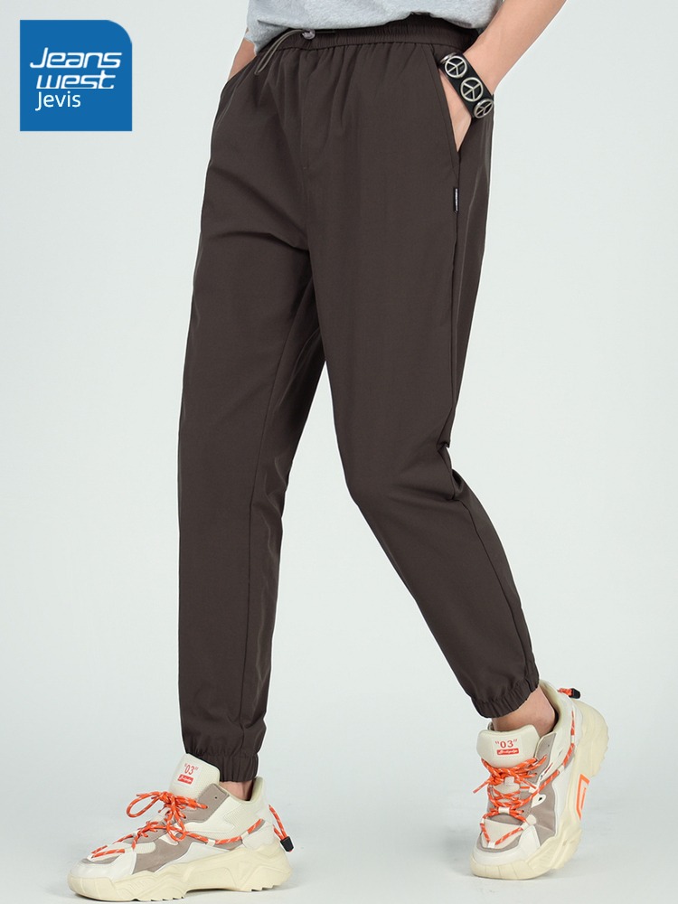 jeanswest  men's wear elastic force Spring and Autumn youth Sports pants