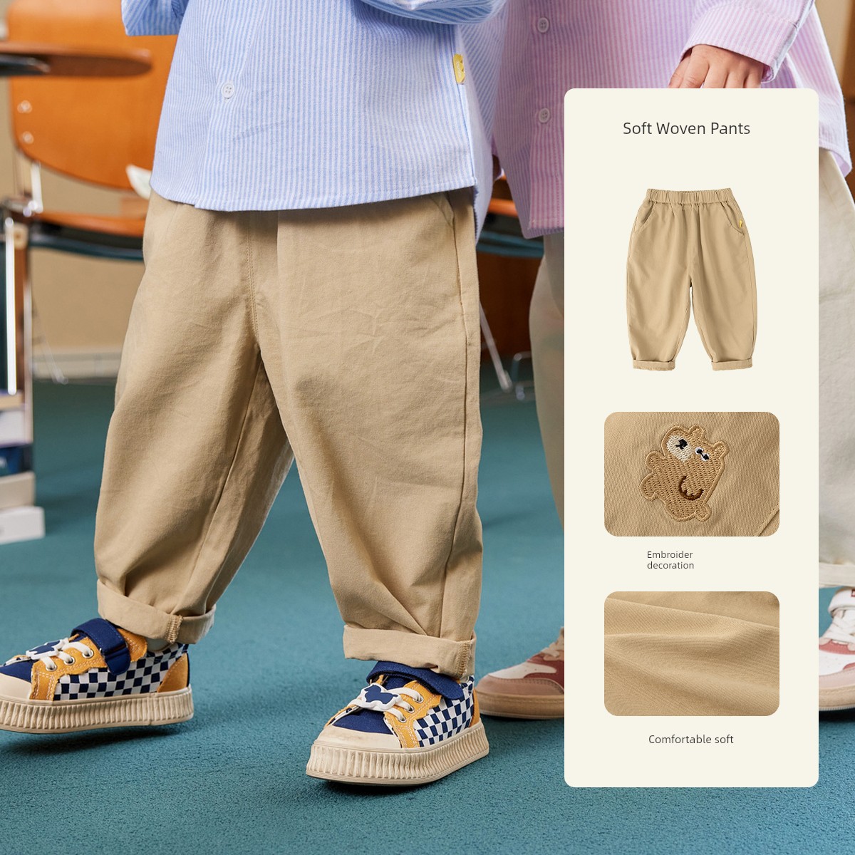 Dudu Baby plus Velvet Boys' Autumn and Winter Models Pants — 6