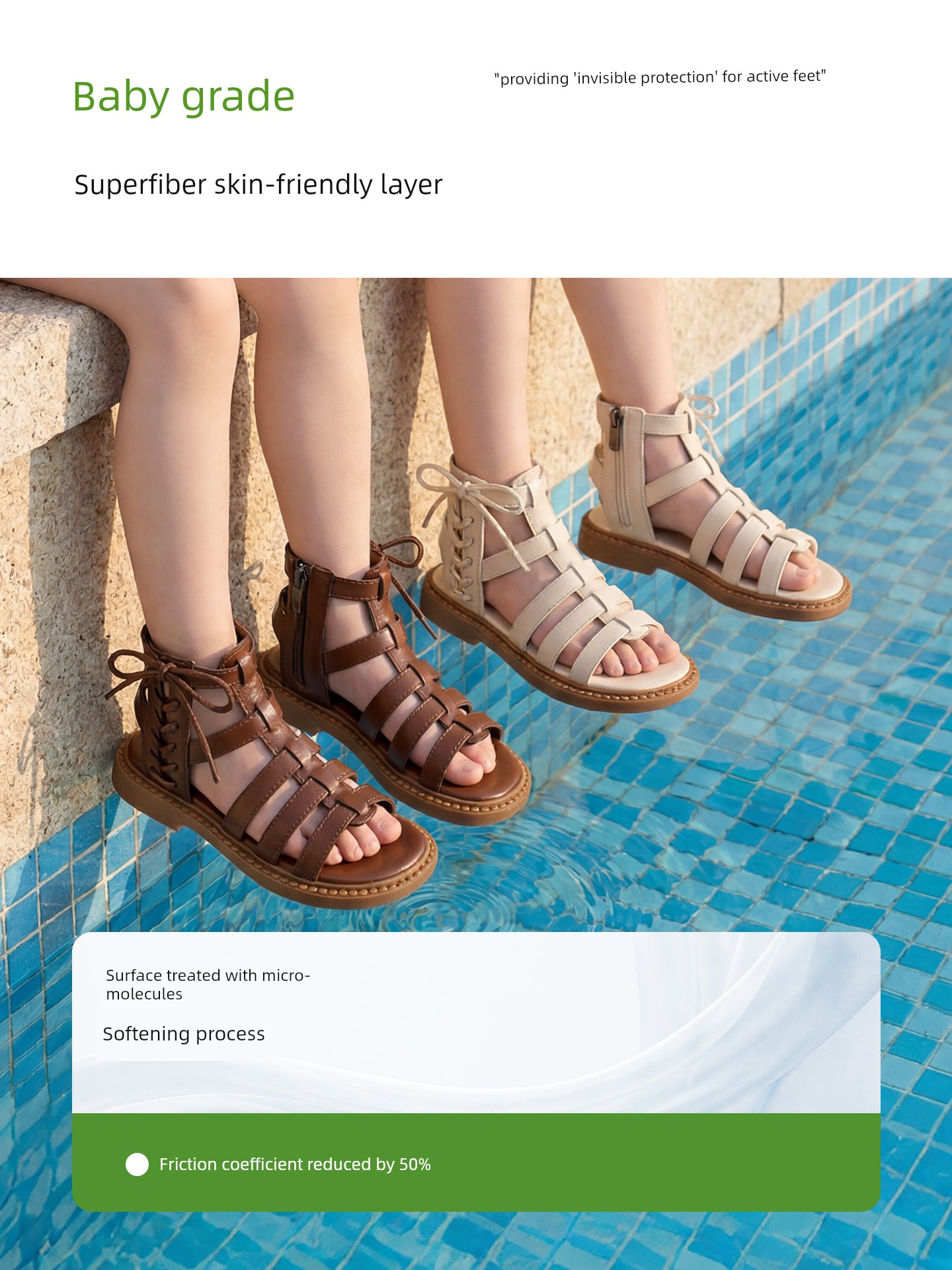 Girls' Sandals, Kidsren's Roman Shoes, 2026 New Models, Soft-Soled Shoes for Middle and Large Kidsren, Summer Shoes for Girls, Summer Shoes for Girls — 4