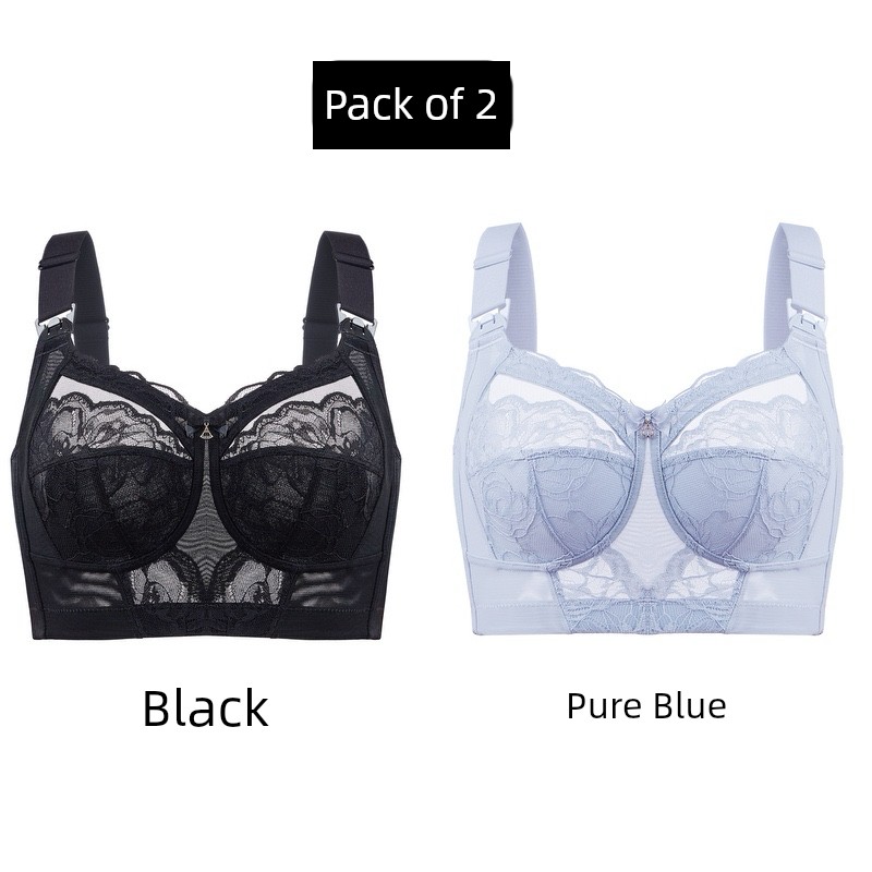 Plus-Size Nursing Bra, Ultra-Thin Full-Cup, Minimizer Maternity Bra, Anti-Sagging for Large Breasts, Postpartum Breastfeeding Bra — 5