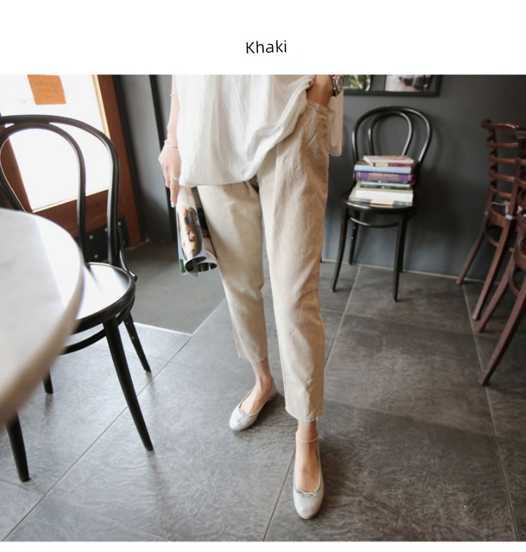 Outwear Summer Thin Casual Cotton and Linen Autumn Maternity Pants — 23