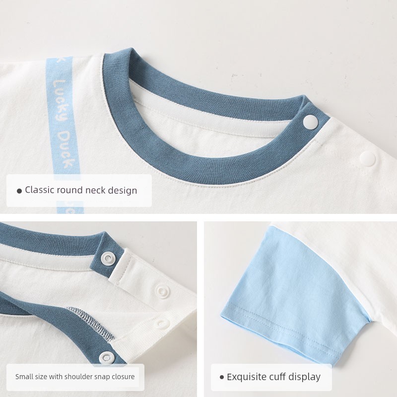 [Short Sleeve Clearance] Children's Short Sleeve T-Shirt Summer Trendy Brand Simple Cartoon Fashion Brand Kids' Clothing Baby Half Sleeve — 5